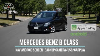 INAV 1025quot Android screen Mercedes Benz B Class W246 Navi backup camera Apple CarPlay Android Auto [upl. by Suoicul247]