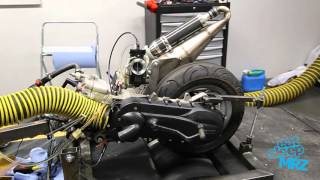 Piaggio Maxi 180LC Dyno  MRZ Tuned  38 PS [upl. by Jilli]