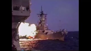 Battleships  Real 16 INCH firing guns  USS Wisconsin amp Missouri [upl. by Einhpad]