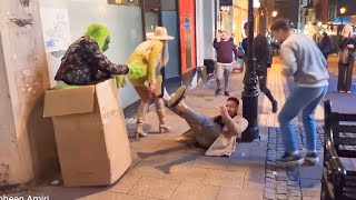 HE FELL ON THE GROUND GRINCH SCARY PRANK [upl. by Eenafit]