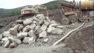 Alaska Placer Mine 2010mpg Alaska Gold Mining Large Gold nugget 6 foot trommel D9 dozer [upl. by Pantheas]