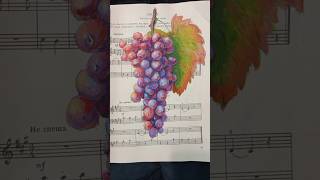 Acrilic painting on old notes Grape 🍇 [upl. by Namas]