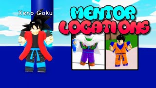 All Mentor Locations in Dragon Ball Super 3 [upl. by Noryv877]