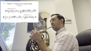 VBODA District VI High School Audition Etude  Horn [upl. by Erodavlas]