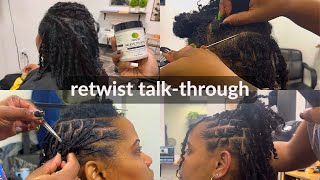 Starter Locs Comb Coils Retwist  Parting Comb vs Palm Roll Products Styling  Loctician [upl. by Estell138]