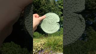 Crochet Lily pad coaster 🪷 crochet etsyhandmade cutecraftideas homedecor coaster art [upl. by Landsman]