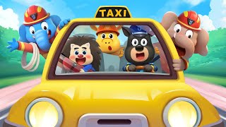 Taxi Driver amp Police  Learn Occupations  Fireman Doctor  Sheriff Labrador  BabyBus [upl. by Jarid]