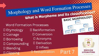 Morphology and Word Formation Processes Morpheme and its classification Morphology In Comskill [upl. by Aikemehs]