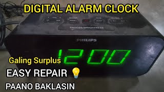 PHILIPS DIGITAL ALARM CLOCK REPAIR Paano Baklasin [upl. by Tolman]