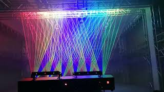 6 head 12W Multicolor laser light show [upl. by Haroppizt406]