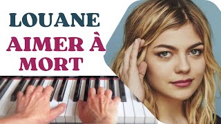 Louane  Aimer à mort  PIANO SOLO avec partition [upl. by Deyas283]