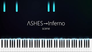 ΛSHES→Inferno  PROMARE  scene  Synthesia  Piano  SawanoHiroyuki [upl. by Hachmin]