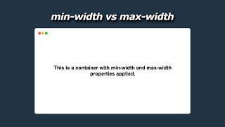 CSS Responsive Design Why to use minwidth amp maxwidth [upl. by Susanetta]