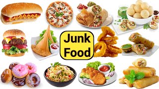 Junk food Name  Junk Food  Junk Food Vocabulary  Fast Food Name  Fast Food [upl. by Noskcaj]