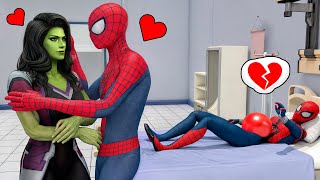 Hulk x Spider Man Secret Love in Granny Hospital  Funny Horror Animation [upl. by Acinaj]