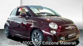 Abarth 500C 695 Edizione Maserati 00928901 Bordeaux Ponterecchio Limitierte Auflage Nr127 von 499 [upl. by Bogosian]