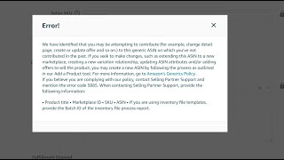 Solving Generic Error on Amazon Listing  StepbyStep Guide [upl. by Enomahs]