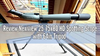 Review Nexiview 2575x80 HD Spotting Scope with 64in Tripod and Upgraded Phone Adapter Clear Image [upl. by Anirehtac]