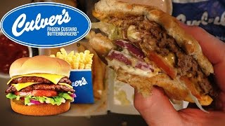 ASMR Eating Culvers Double Butterburger® Deluxe with Fries [upl. by Oramug984]