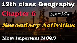 Secondary Activities Class 12 Most Important MCQS 12th class geography [upl. by Kennet685]