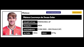 Mateus  Meia  Melhores Momentos 2024 [upl. by Ronalda]