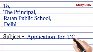 TC application in english  transfer certificate application  how to write application in english [upl. by Ailssa]