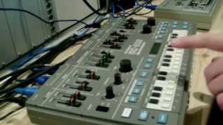 Making drum sounds with an SH101 and MC202 [upl. by Airdnahs443]