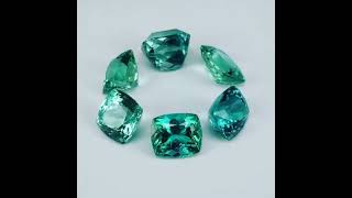 31 Cts Natural 6 Pieces Paraiba Color Perfect Cushion Cut Tourmaline Gemstones from Afghanistan [upl. by Lune]