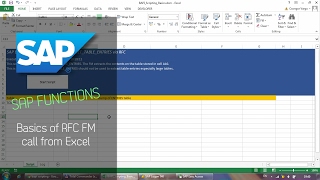 SAP Function BAPI Scripting  Calling RFC FM from Excel [upl. by Ardnwahsal]