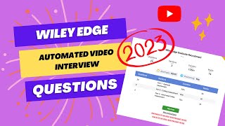 Wiley Edge Automated Video Interview 2023 [upl. by Maddeu878]