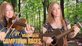 🎻 Fiddler amp Guitar Girl  New Camptown Races Bluegrass Song Female Flatpicker Miss Jacie [upl. by Eelatan]