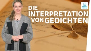 Wie schreibe ich eine Gedichtanalyse I musstewissen Deutsch [upl. by Ahtebat]