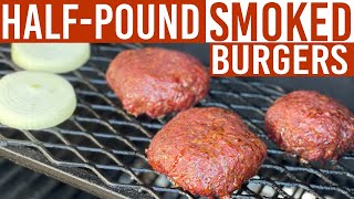 Half Pound Smoked Burgers on The Yoder YS640s Pellet Grill [upl. by Zoara]