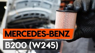 Hoe een oliefilter en motorolie vervangen op een MERCEDESBENZ B200 W245 AUTODOCTUTORIAL [upl. by Frissell]