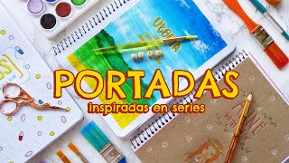 PORTADAS para CUADERNO INSPIRADAS en SERIES DE TV 🦋 CARÁTULAS BONITAS con MATERIALES VARIADOS [upl. by Ariamo]