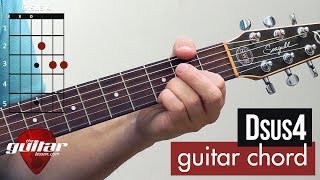 How to play the Dsus4 chord  Beginner guitar lesson [upl. by Ecnerual]