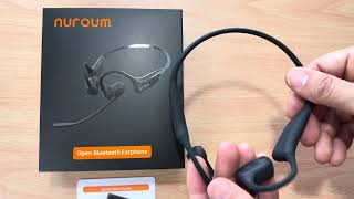 Open Ear Sports OW20B Nuroum Bluetooth 53 Multipoint Boom Mic Headphones Review 71524 [upl. by Michella]