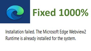 The Microsoft Edge Webview2 already installed SOLVED 1000✅ BiteTech [upl. by Curtis]