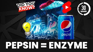 Pepsin the digestive enzyme Shorts Did you know the story behind Pepsi [upl. by Alrahs]