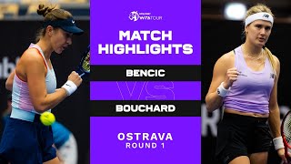 Belinda Bencic vs Eugenie Bouchard  2022 Ostrava Round 1  WTA Match Highlights [upl. by Anihcak]