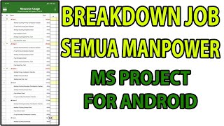 Menambahkan resource  Ms Project for android  Project Plan 365 [upl. by Nnairet201]