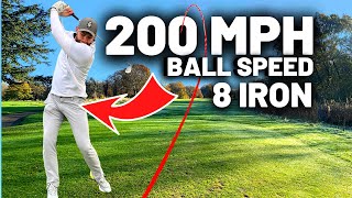 WE HIT 8 IRON 220 YARDS IMPOSSIBLE 200 MPH BALL SPEED [upl. by Laks466]