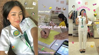 College Diaries Back in the dorm reset vlog cleanamp organize wt me 2nd sem🧺📓👩🏻‍🔬🧪🧹 [upl. by Enimajneb]