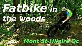 Fatbike in the woods  Mont StHilaire Qc  Rue Noiseux et Chemin des lots [upl. by Laup]