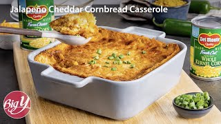 Jalapeño Cheddar Cornbread Casserole Recipe [upl. by Lodmilla]