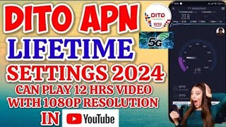 Palakasin Natin Internet Mo Using DITO Lifetime APN Settings 2024 Working All Networks amp Online Game [upl. by Modie]