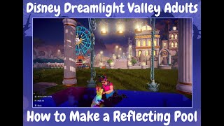 Disney Dreamlight Valley Adults How to make a Reflecting Pool from a Rug [upl. by Nyrehtac]