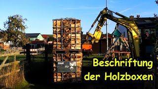 Brennholz in IBC Gitterboxen stapeln Boxen beschriften und lagern [upl. by Oicneconi]