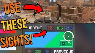 Top 5 Best Reticle Colors for XBOXPLAYSTATION CONSOLES in 2022 Apex Legends Season 12 [upl. by Deeas334]