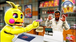 WATCH TOY CHICA GO BAD amp ROB A STORE GTA 5 Mods FNAF RedHatter [upl. by Jerrine]